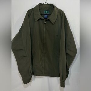 Rainforest Men's 2XLT‎ Olive Full-Zip Bomber Jacket Cotton Lyocell Tencel Blend